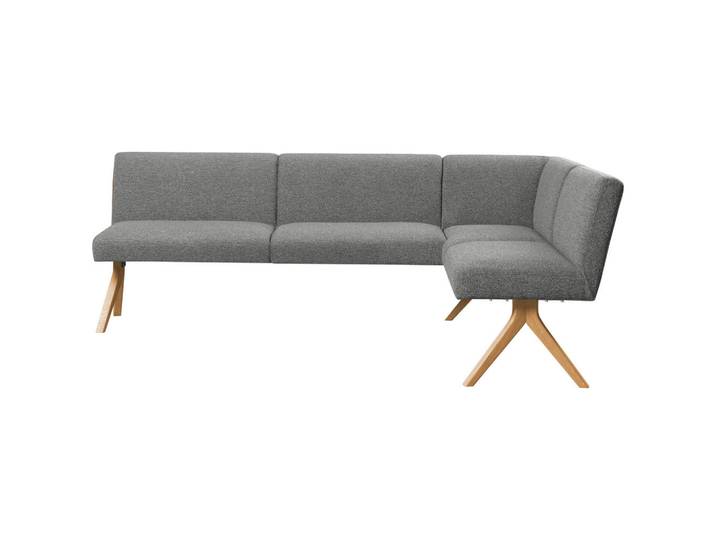Linea Natura Eckbank, Grau, Holz, Eiche, vollmassiv, 218x172 cm, Esszimmer, Bänke, Eckbänke