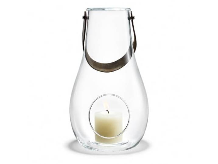 Holmegaard Lanterne H29 cm Design with Light en verre soufflé à la bouche\, transparent