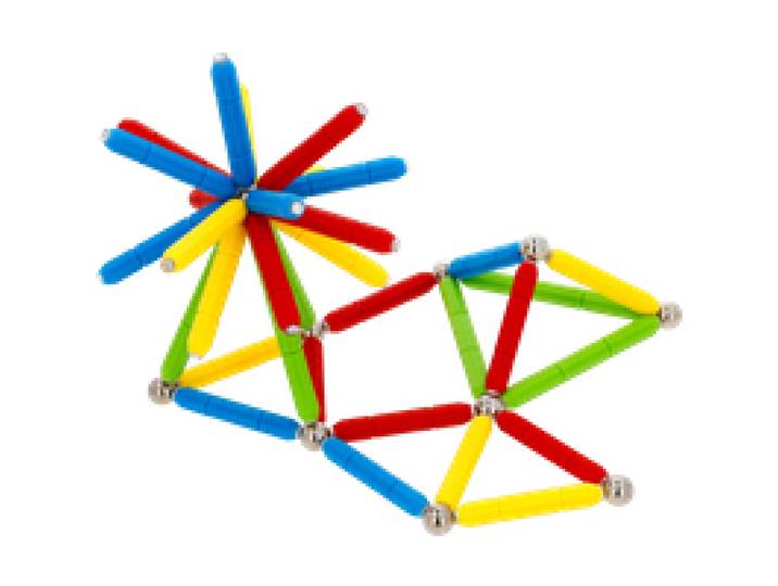 LUPILU® Set de construction magnétique (multicolore)