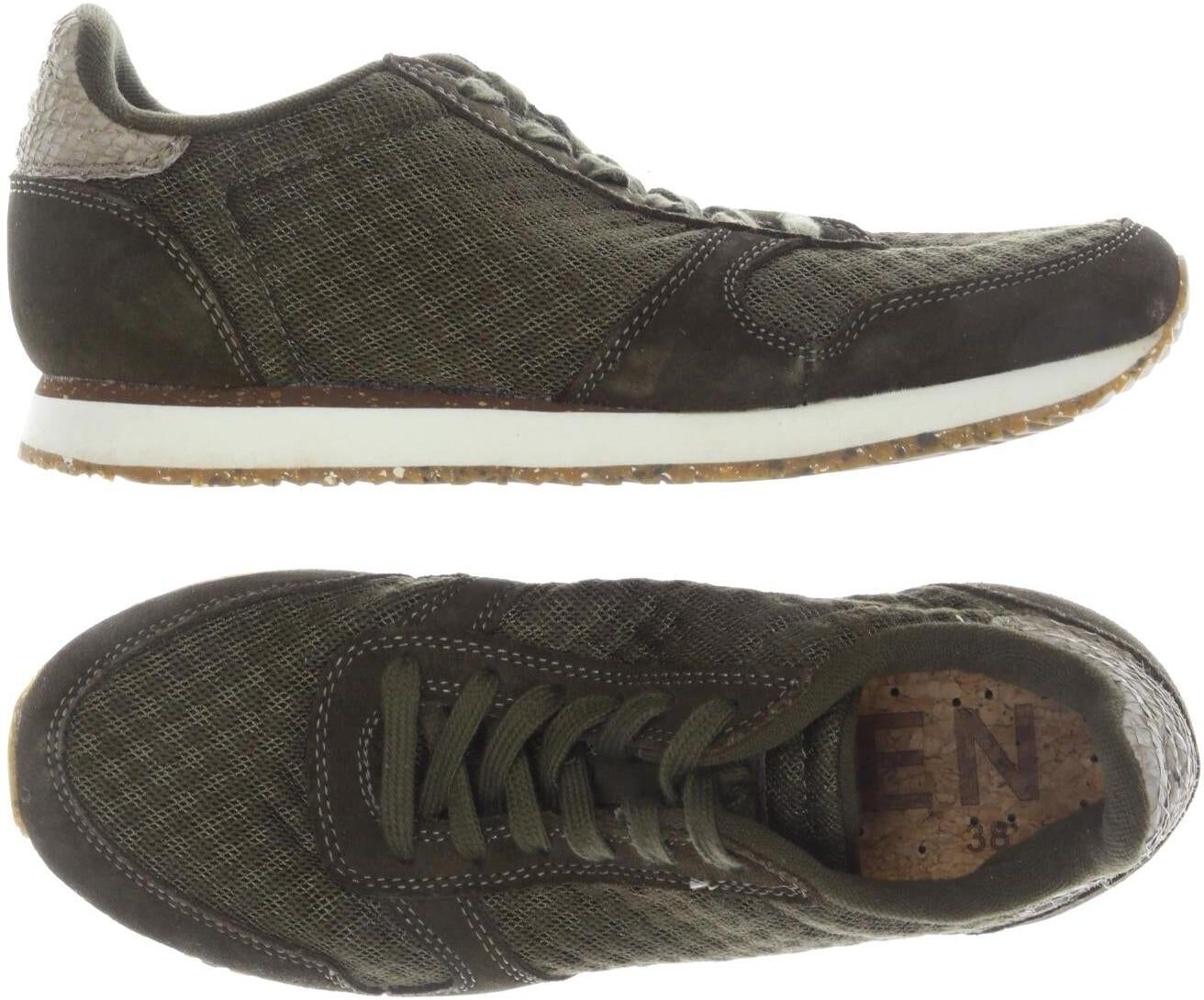 Woden Damen Sneaker, Grün, Gr. EU 38, kein / Etikett - Second Hand