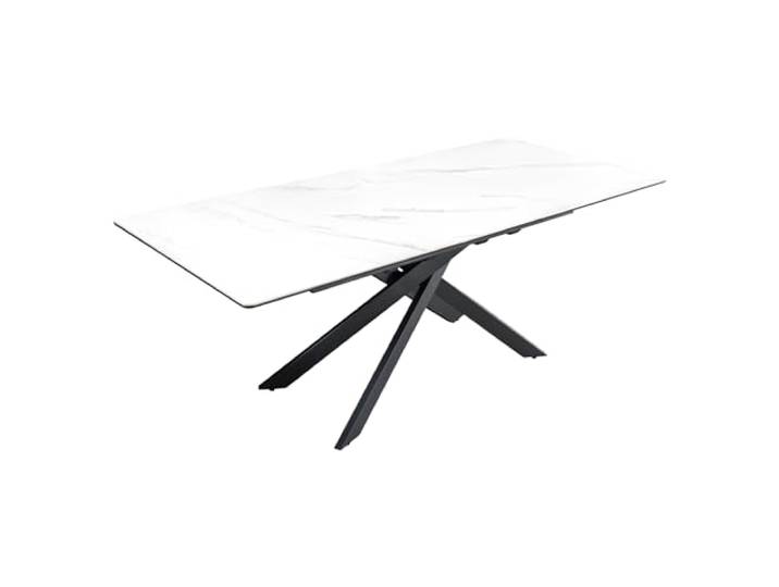 Riess Ambiente Esstisch Alpine 200cm - schwarz grau - Keramik 10 Sitzplätze, Stabile Konstruktion, industrial-Design, wohnlicher Look, 60 kg Belastbarkeit, Metallgestell