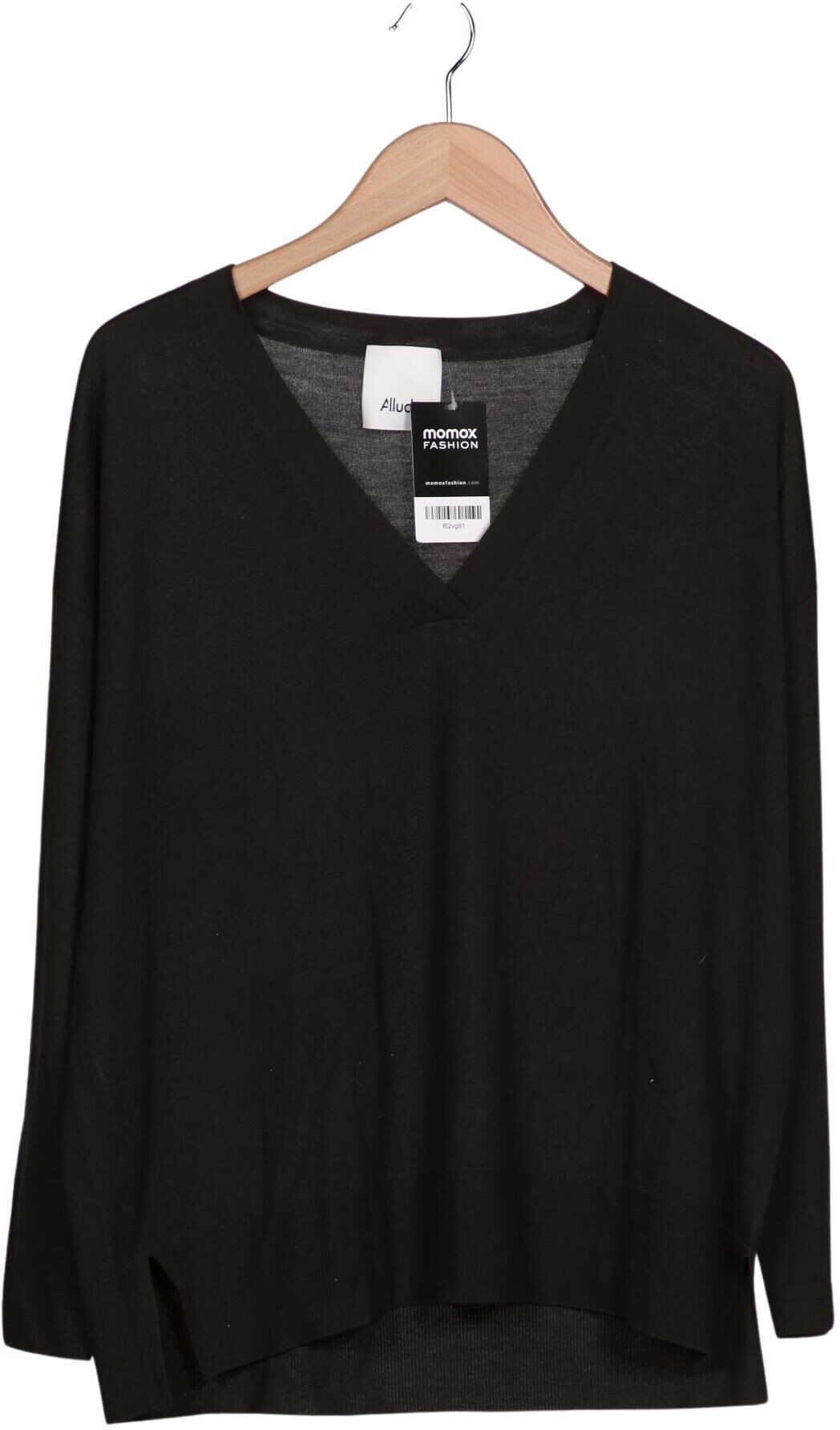 Allude Damen Pullover, Schwarz, Gr. S, Schurwolle - Second Hand