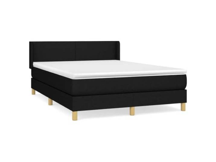 Makastle Boxspringbett mit Matratze Schwarz 140x190 cm Höhenverstellbares Kopfteil