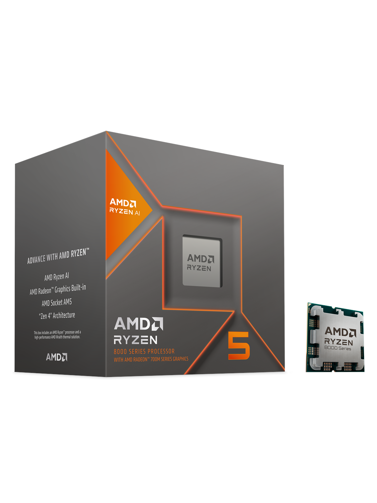 AMD Ryzen 5 8600G Wraith Stealth CPU - 6 Kerne - 4.35 GHz - AMD AM5 - AMD Boxed (mit Kühler)
