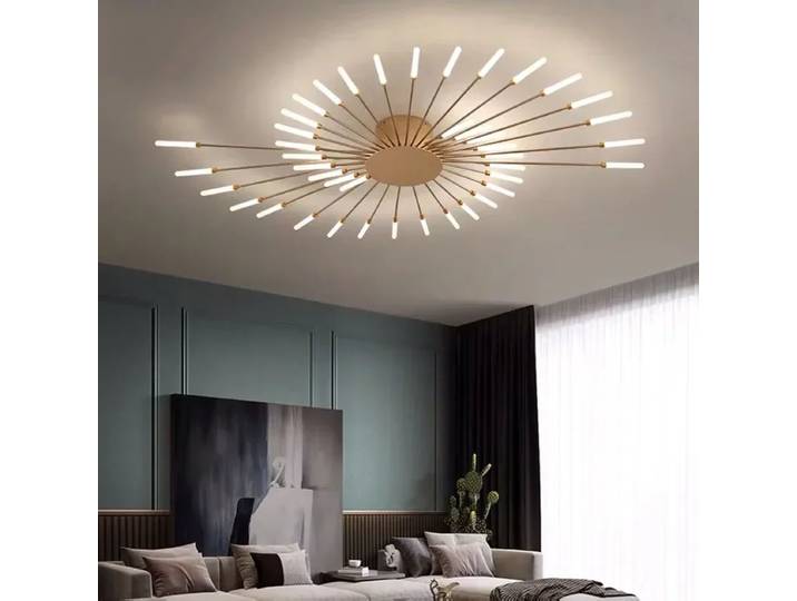 Nordique minimaliste rond LED plafond lustre lampes salon or suspension chambre LED lampes suspendues cuisine décoration de la maison