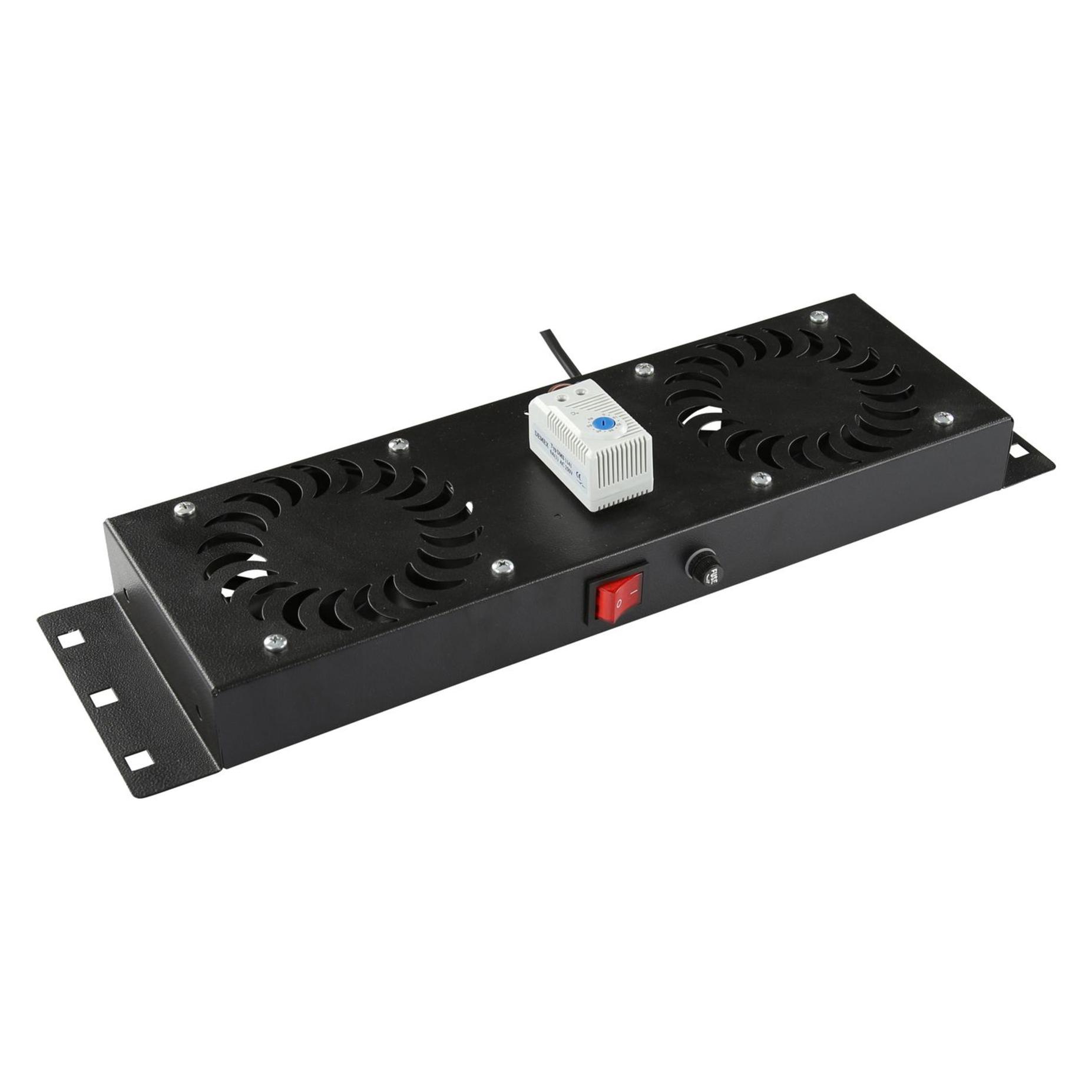 Lanview Logon 2 Fans - Roof Mounted Fan With Analog Thermostat Contl (RAF115BL)