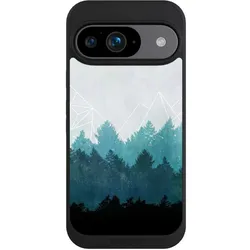 Nivocase Handyhülle für Google Pixel 9 Hülle NIVOpure Case Schwarz Abstrakt Baum Wald (Google Pixel 9), Smartphone Hülle, Schwarz