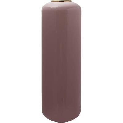 Bodenvase KAYOOM "Bodenvase Art Deco 215", rosa (altrose, goldfarben), B:30cm H:91cm T:30cm Ø:30cm, Metall, Vasen