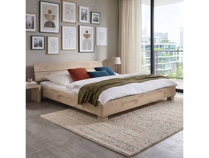 Bett Curada Wildeiche Massivholz 200x200cm modern