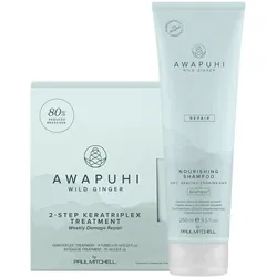 290ml Paul Mitchell Awapuhi Wild Ginger Repair Kur Set (Shampoo 250ml + Treatment 4 x 10ml)