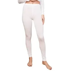 Lady Avenue Silk Jersey Long Tights Elfenbein Seide Large Damen
