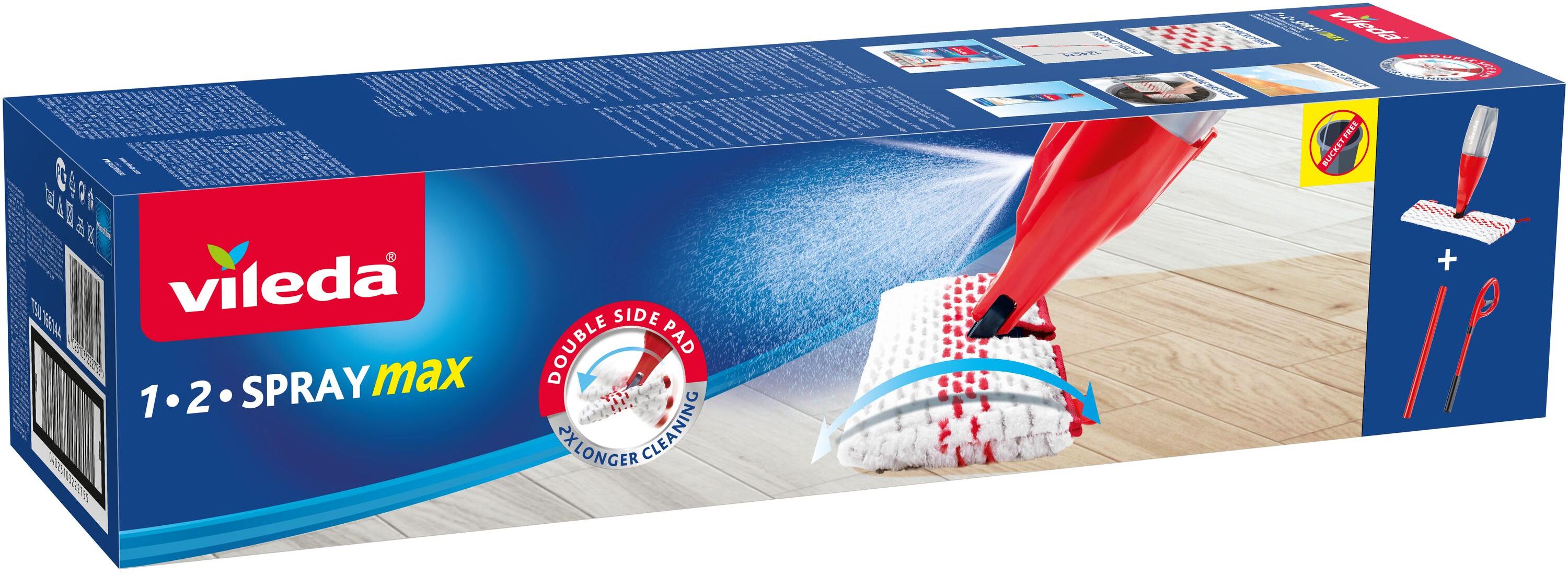 VILEDA Sprühwischer "Spray Max", rot (rot, weiß, weiß), Sprühwischer, Sprühfunktion, Sprühwischer rot, weiß, weiß Einheitsgröße
