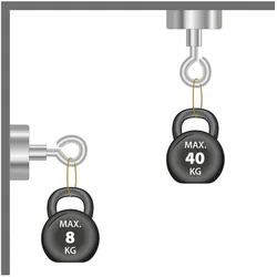 4x Supermagnete, Magnet, Ösenmagnet (2x)