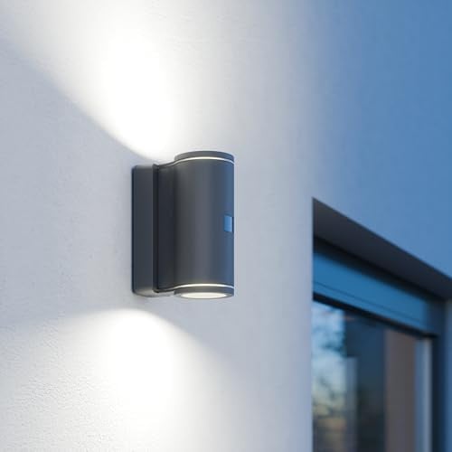 Steinel L940 SC LED buitenwandlamp met bewegingssensor, zwart, aluminium, up-down lichteffect