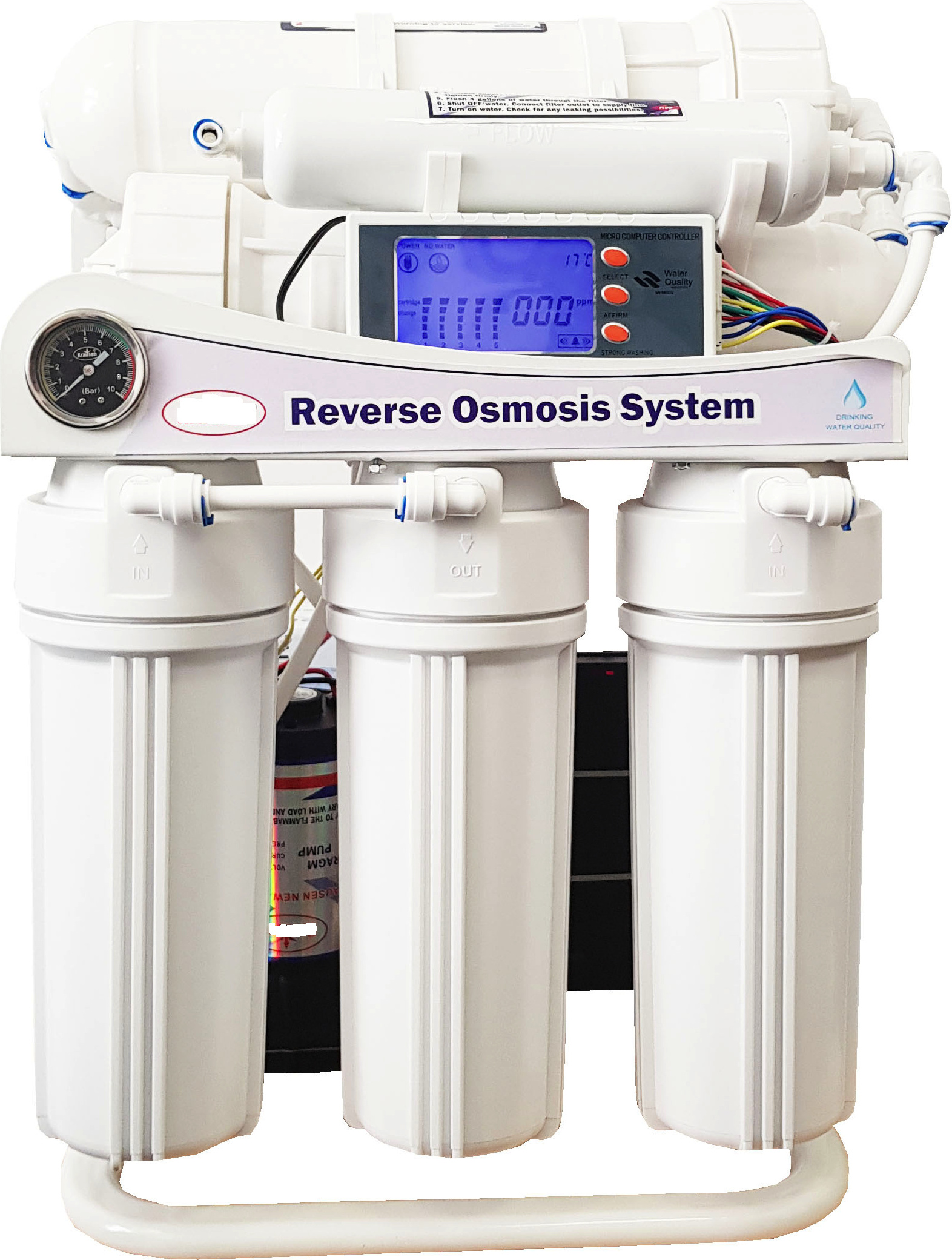 Direktfluss-Umkehrosmose-System mit LCD