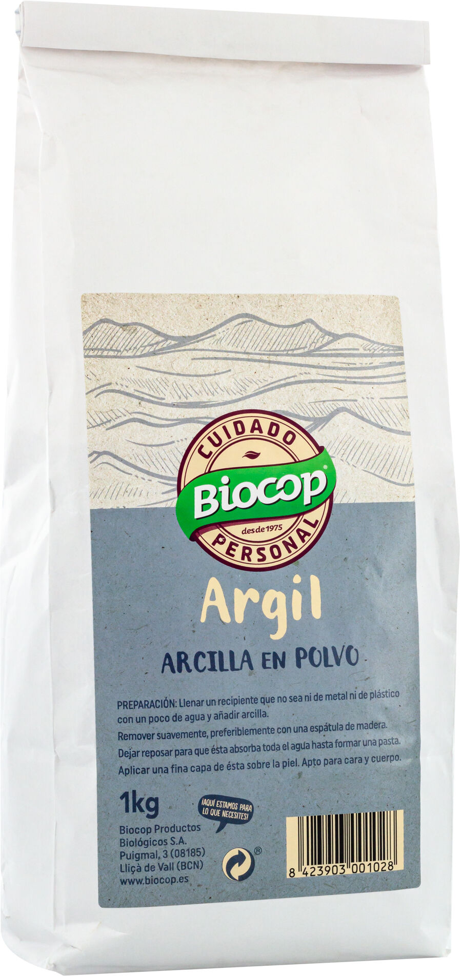 Biocop Weißer Ton aus Argil 1 Kg