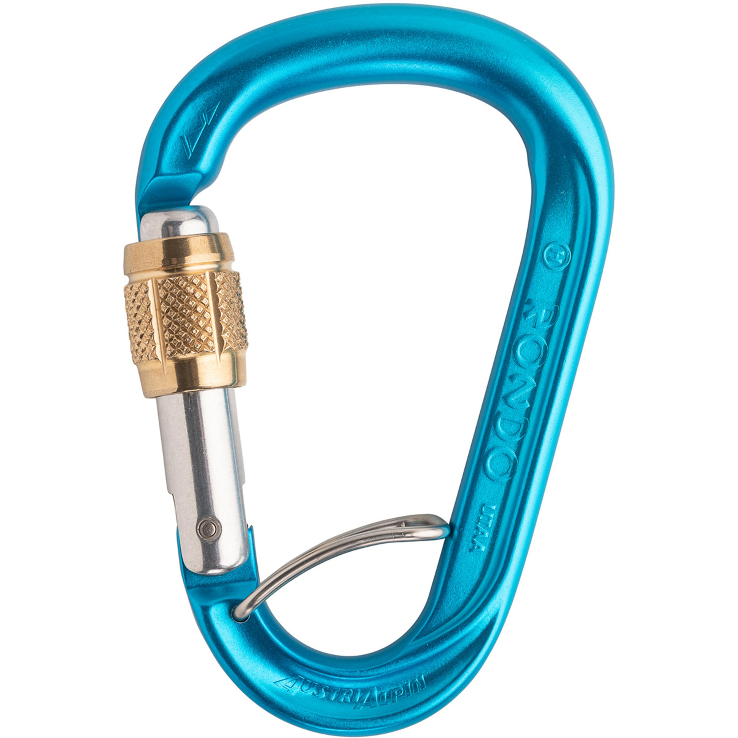 Austrialpin HMS Rondo Alu Selfie Schraub-Karabiner Karabiner blau Alpinklettern | Sportklettern | Eisklettern