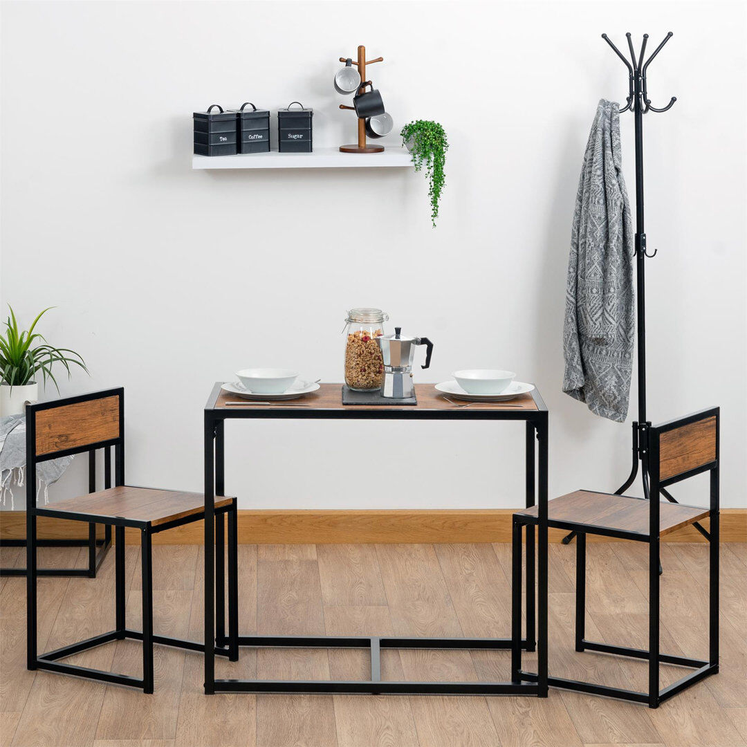 Harbour Housewares 2 -Person Dining Set Brown 75.5" H x 90" W x 47" D