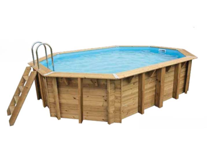 Ubbink SUNWATER Piscine hors sol Oval Bois