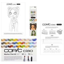 COPIC® Ciao Natural Palette Starter Layoutmarker-Set grau 1.0 + 6.0 mm Schreibfarbe: Mehrfarbig