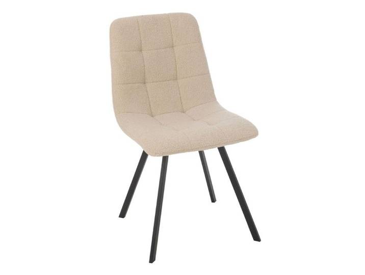 Chaise Matelassée Bouclette  Clark  85cm Blanc
