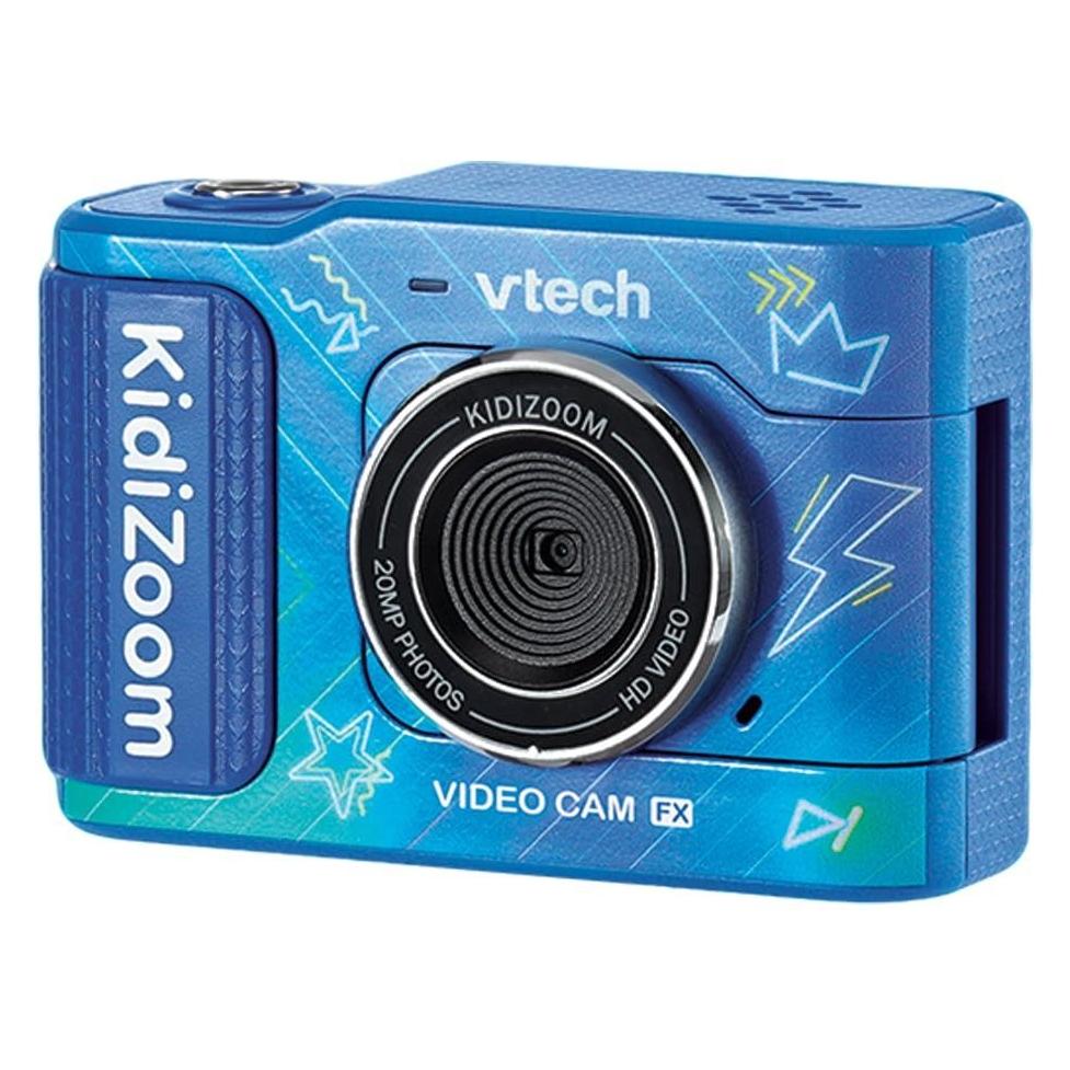 VTech KidiZoom Video Cam FX Camcorder für Kinder, blau, italienisch, ab 6 Jahren (77862566)
