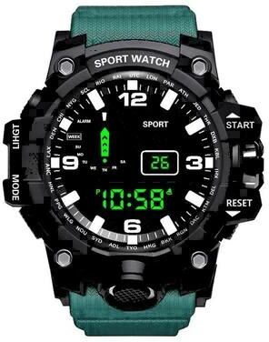 Uplifted Goods Military Grade Multi Functional Sports Watch a green