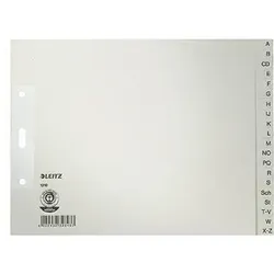 Leitz Register 12100085 A-Z DIN A4 24x18cm 20teilig Papier grau