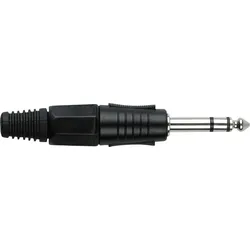 DAP 6.3 mm Jack Plug Stereo Black housing Schwarze Kappe