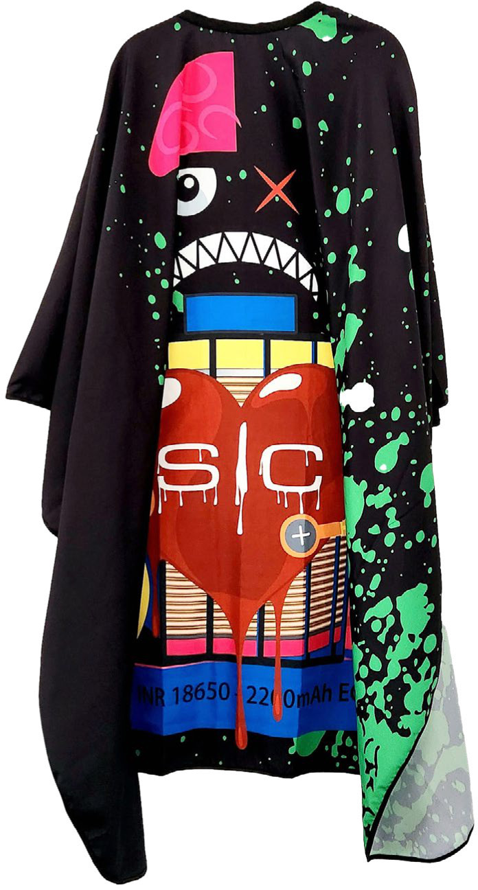 Stylecraft Haarschneideumhang Radioactive Black SC1137