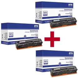 OTTO Office Tonerpatronen-Set ersetzt HP »CB540A / CB541A / CB542A / CD543A« Nr. 125A blau