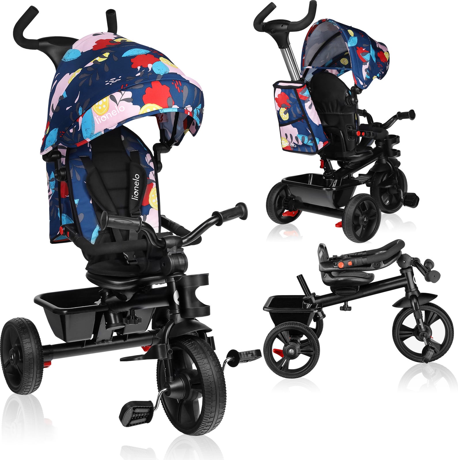Lionelo Haari driewieler voor baby's en kinderen, donkerblauw