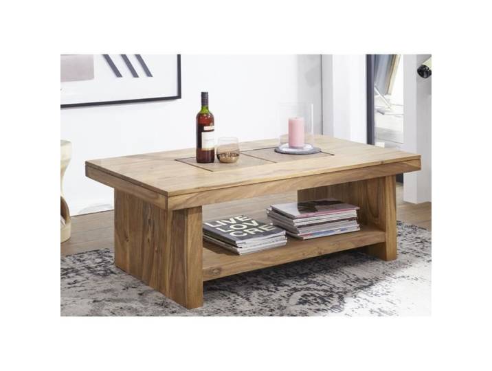 Table basse 118x70cm - Bois de palissandre teinté (Marron) - TURIN #17