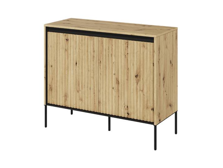 Zweittürige Kommode Trend 98 cm mit LED Artisan Eiche