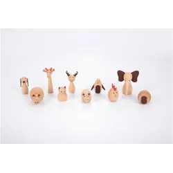 TickiT Set mit 10 Tier-Freunden aus Holz