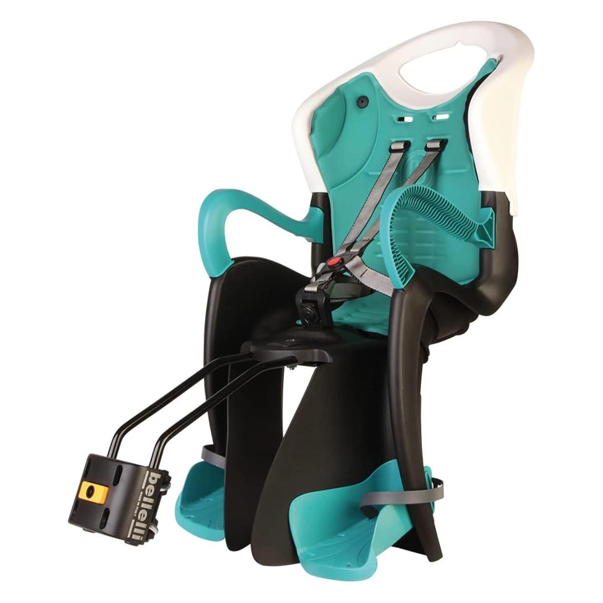 Bellelli Tiger Kindersitz Heckrahmenmontage Türkis Weiss (Sattelrohr) (01TGTSB0020T)