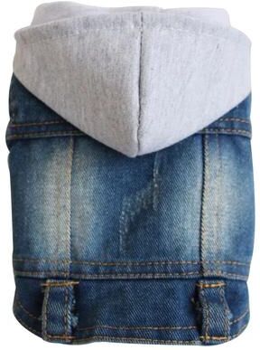 Pet Hub Denim Cowboy Pet Dog Coat   Small Dog Jeans Jacket & Vest   Puppy Outfits & Cat Clothes M 4E