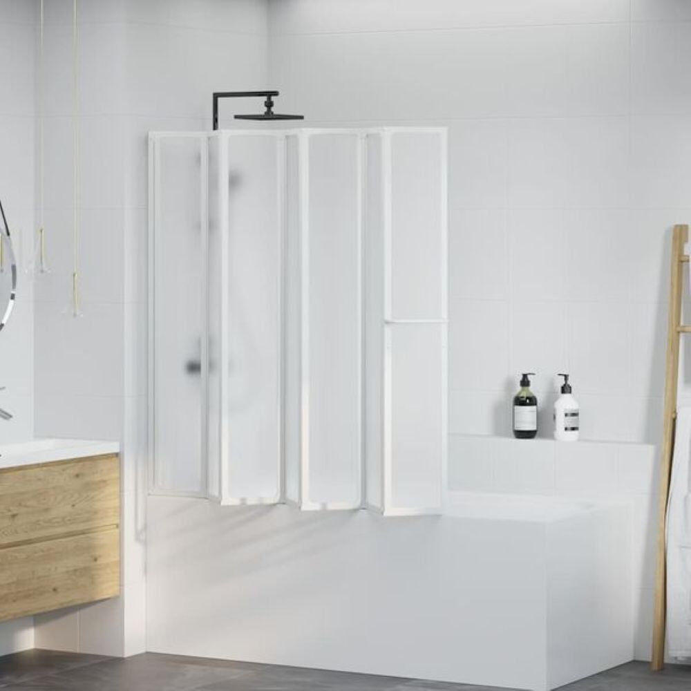 Belfry Bathroom Mckinsey Shower Screen Aluminium Modern Bathroom Partition Divider Rectangular Silver 140mm H