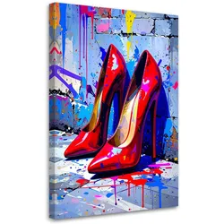 LEINWANDBILD Rote High Heels 40x60cm