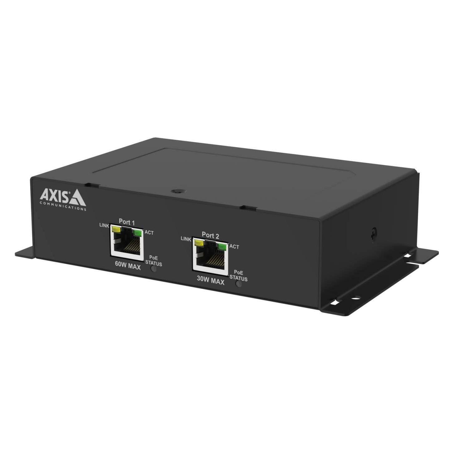 Axis TU8010 2-PORT POE EXTENDER (802.3af (PoE), 802.3at (PoE+), 802.3bt (PoE++), 60 W) (02726-001)