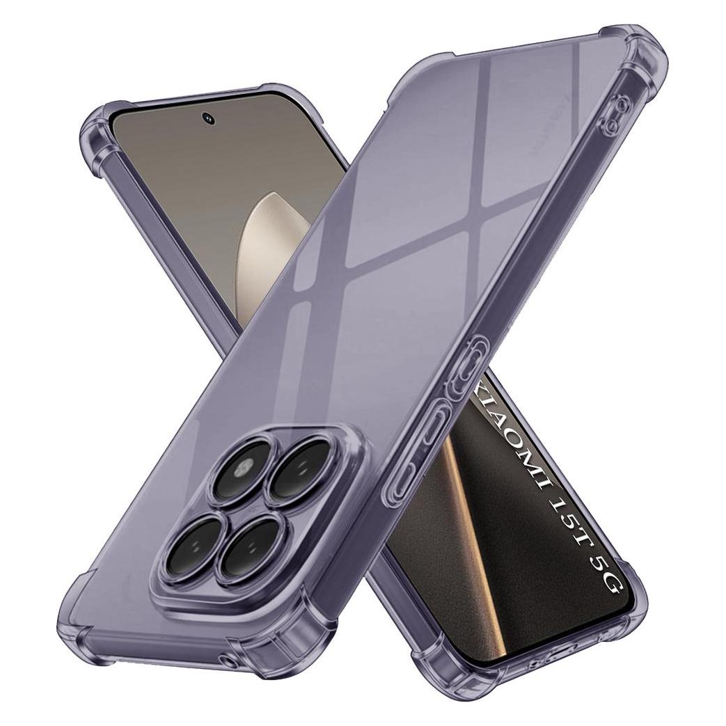 Techsuit - Shockproof Clear Silicone - Xiaomi 15T - Smoke Black (Xiaomi 15T) (66263484)