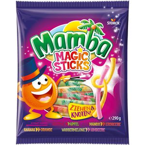 Mamba Kaubonbons Magic Sticks, mit Fruchtgeschmack, 26 Stück, 290g