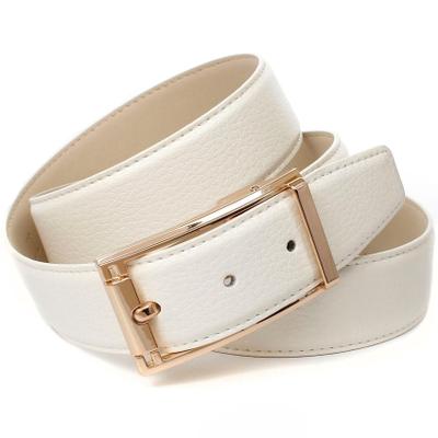Ledergürtel ANTHONI CROWN, Damen, Gr. 75, weiß, Leder, unifarben, Gürtel Ledergürtel, im klassischen Design, schlichte elegante Gürtelschließe