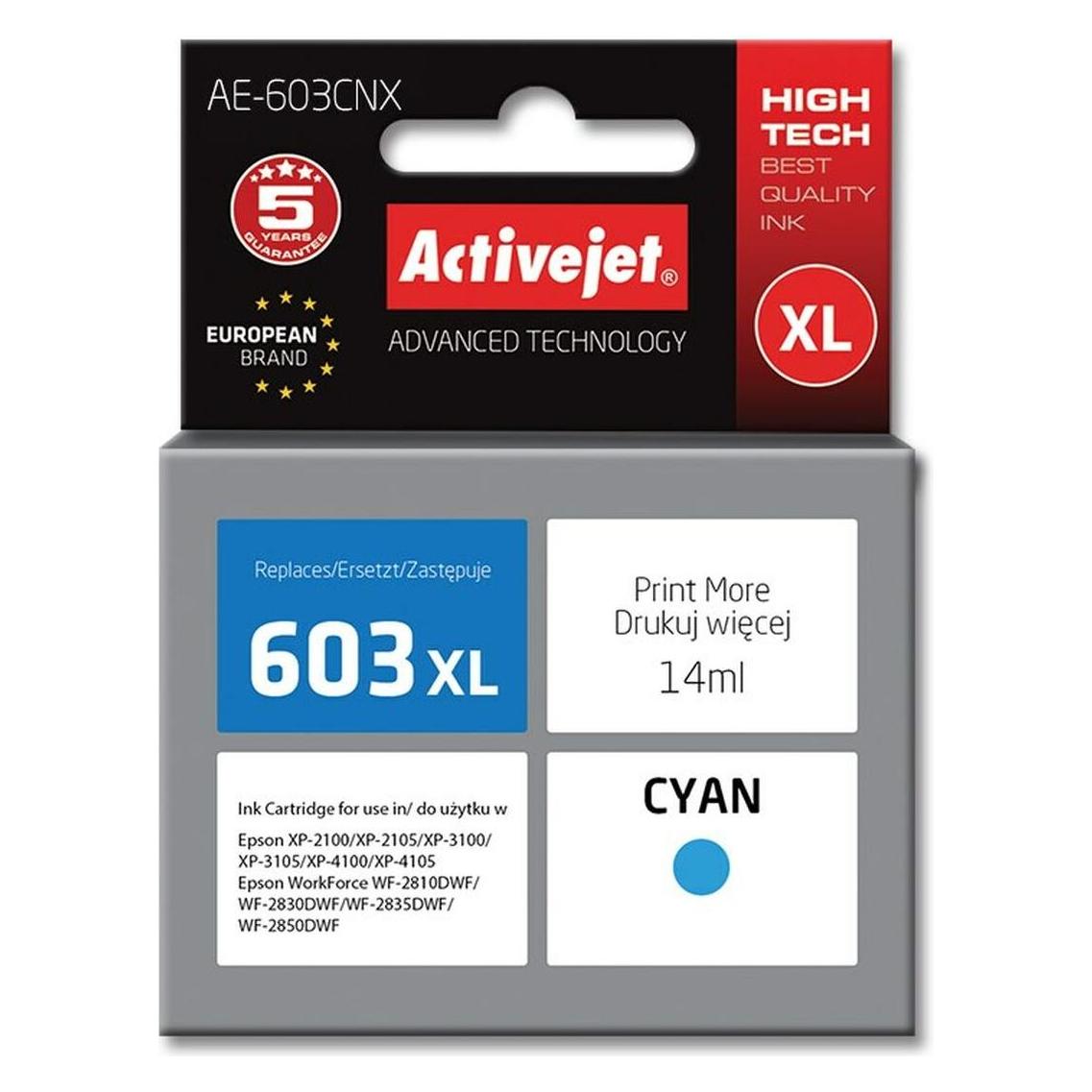 Activejet cartridge for Epson 603XL AE-603CNX (C) (AE-603CNX)