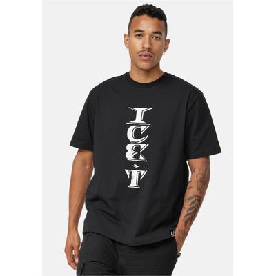 T-Shirt RECOVERED "Ice T What Ya Wanna Do", Herren, Gr. M, schwarz, 100% Baumwolle, bedruckt, normal, Rundhals, Shirts T-Shirt, im lockeren Schnitt