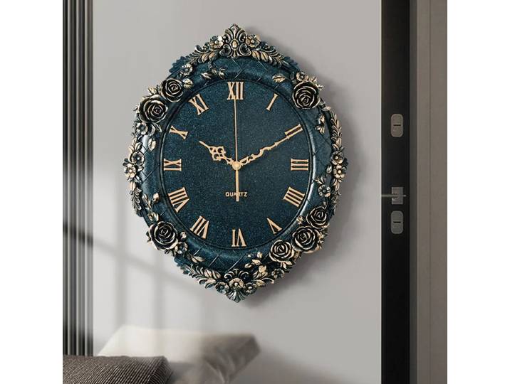 Horloge murale à quartz de style européen pour la décoration de la maison, montre de salon silencieuse, restaurant, mode