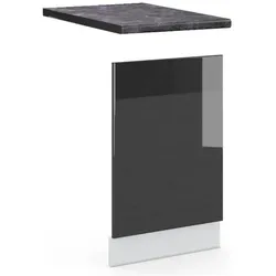 Vicco Frontblende Fame-Line, Geschirrspülerblende, Weiss, Grau