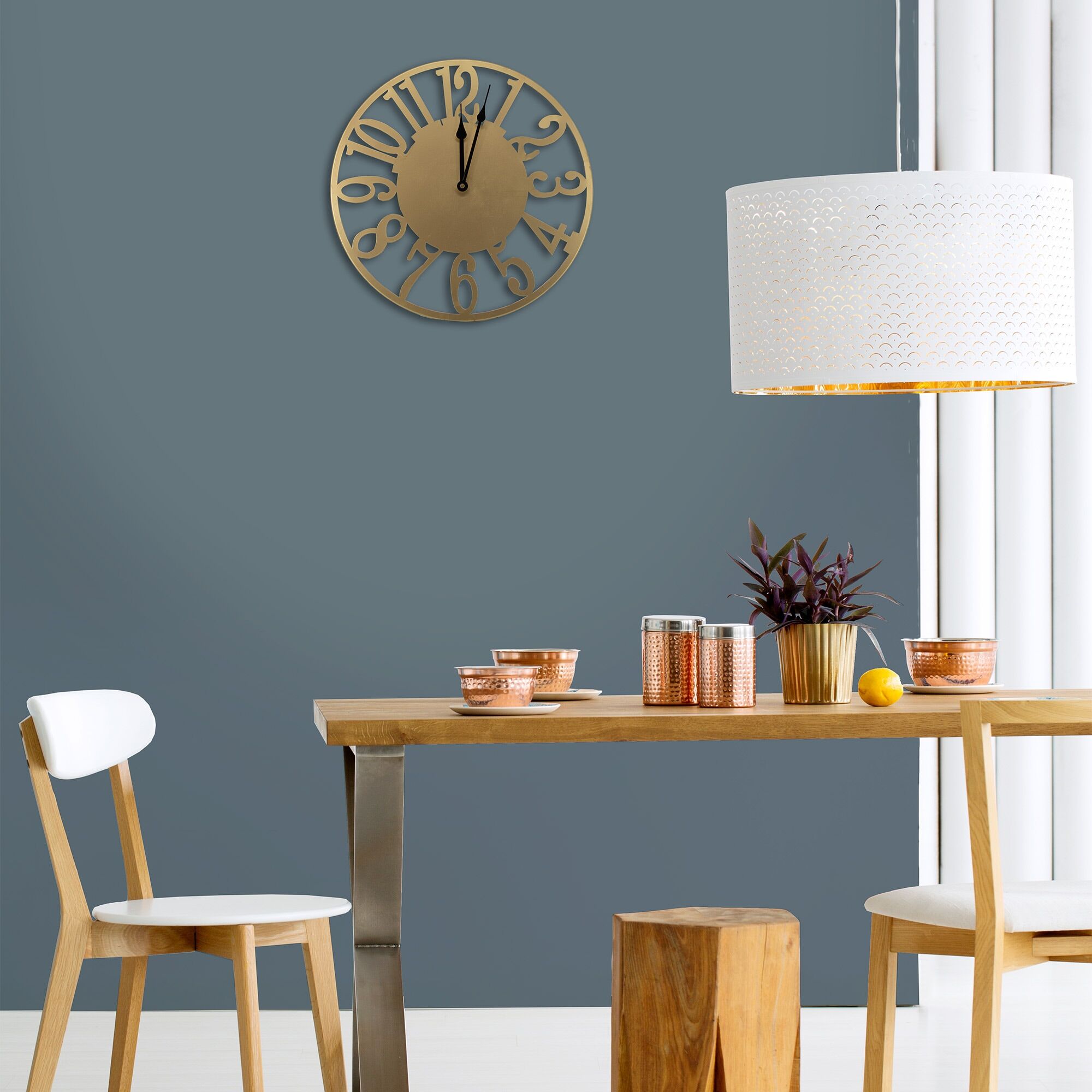 Wanduhr ART FOR THE HOME "Zahlen", gold, H:40cm, Wanduhren, Wanduhr