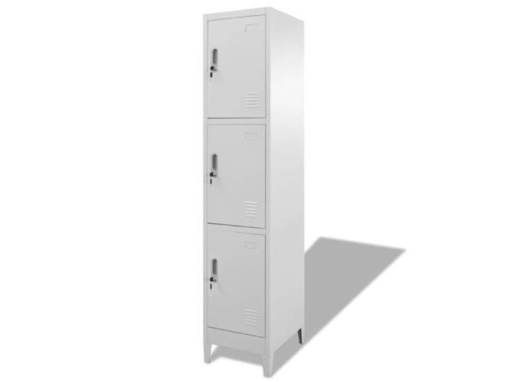 CHIC Meuble de rangement Armoire De Bureau de rangement avec 3 compartiments 38x45x180 cm 3278