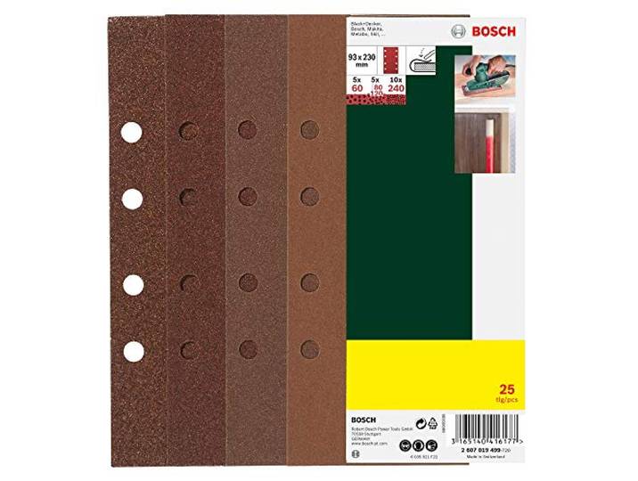 Bosch DIY 25-delig Schuurbladset verschillende materialen voor excenterschuurmachines
